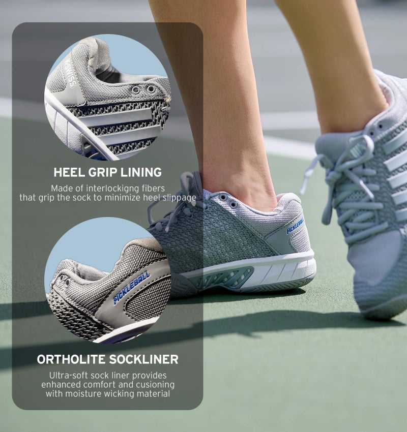 K-Swiss Women's Express Light Pickleball Shoe, Highrise/White, 9.5 M - Image 3